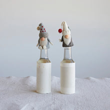 Load image into Gallery viewer, Handmade Wool Gnome Bottle Topper | 2 Styles
