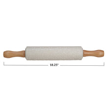 Load image into Gallery viewer, Ivory Embossed Stoneware Rolling Pin
