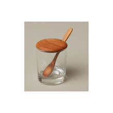Load image into Gallery viewer, Glass Jar with Teak Lid &amp; Spoon | 3 Sizes
