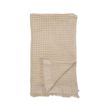 Load image into Gallery viewer, Cotton Waffle Weave Throw w/ Fringe
