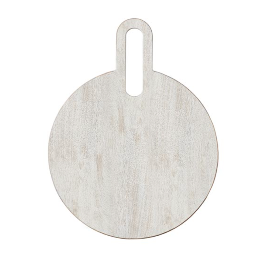 Round Textured Wood Board | Stone