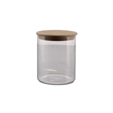 Load image into Gallery viewer, Glass With Wood Lid Canister | 2 Sizes
