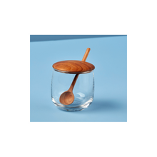Load image into Gallery viewer, Glass Jar with Teak Lid &amp; Spoon | 3 Sizes
