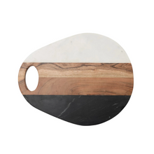 Load image into Gallery viewer, Marble + Acacia Wood Board

