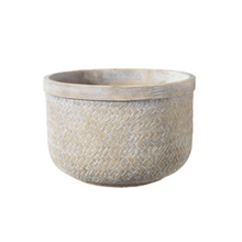 Load image into Gallery viewer, Cement Basket Weave Pot | 3 Sizes
