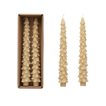 Load image into Gallery viewer, 10&quot; Tree Taper Candles | Cream | Set of 2
