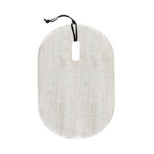Load image into Gallery viewer, Small Oval Textured Wood Board | Bone
