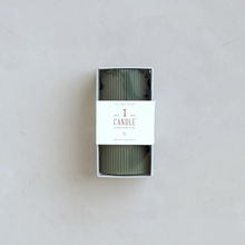 Load image into Gallery viewer, Ribbed Pillar Candle | Moss
