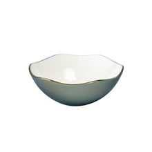 Load image into Gallery viewer, Champagne &amp; Enamel Wave Edge Bowl | 2 Sizes
