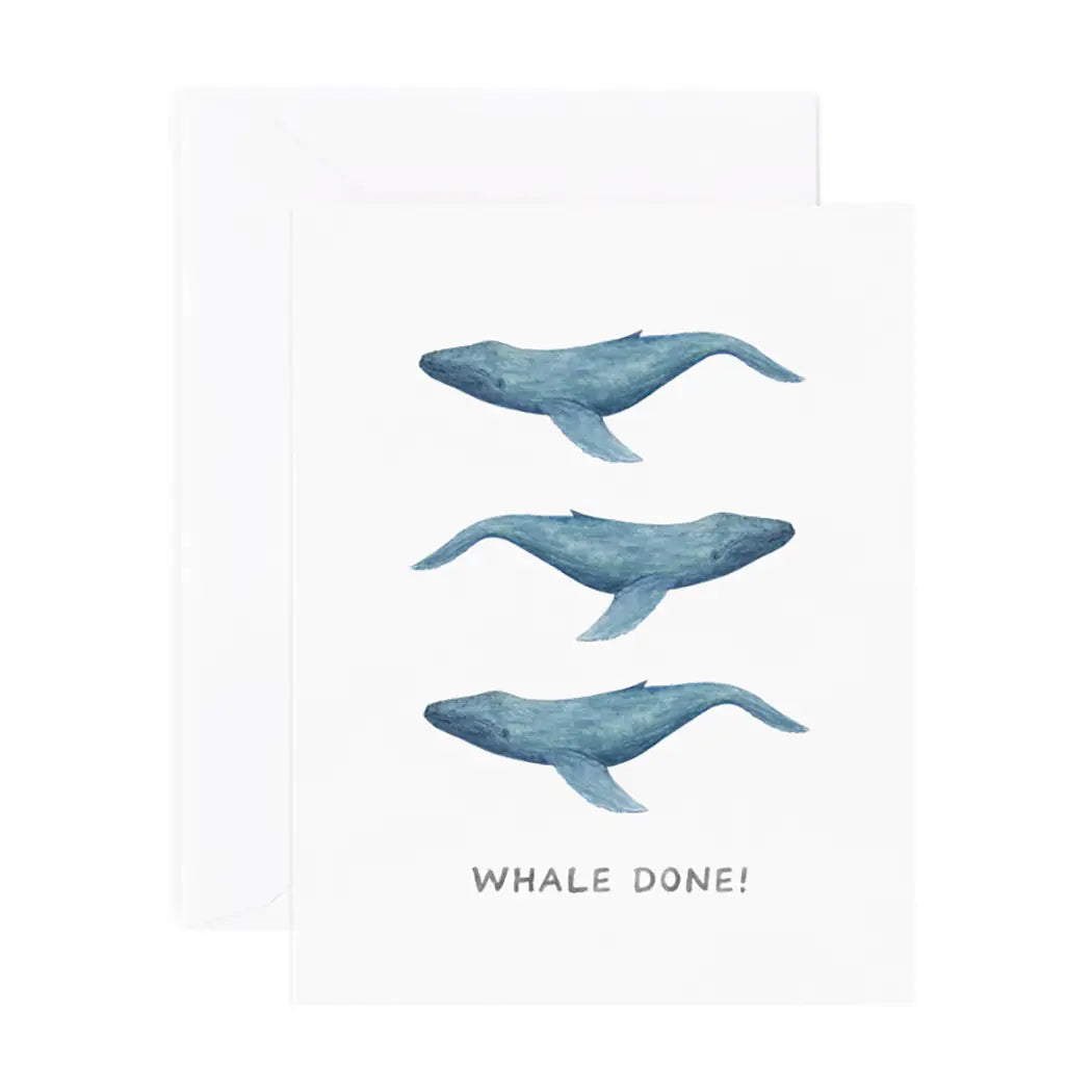 Whale Done Congrats Card