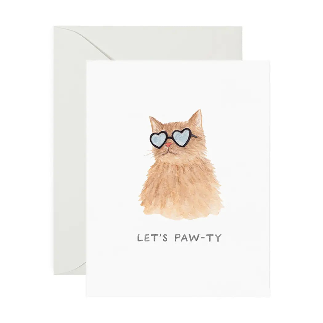 Let's Paw-ty Cat Birthday Card