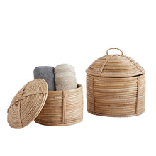 Load image into Gallery viewer, Rattan Boxes w/Lid | Set of 2

