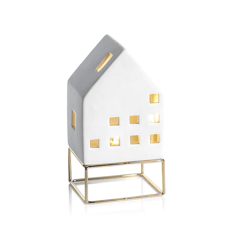 LED Ceramic House w/ Base | 3 Sizes