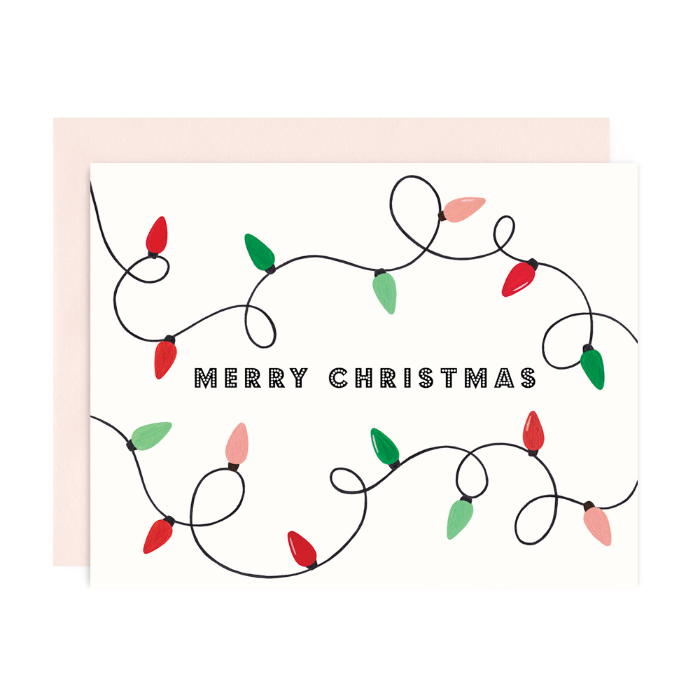 String Lights Christmas Card