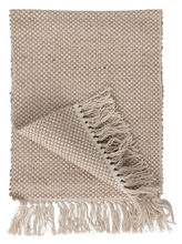 Load image into Gallery viewer, Woven Jute and Cotton Table Runner with Fringe
