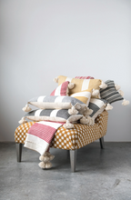 Load image into Gallery viewer, Woven Striped Lumbar Pillow w/Tassels
