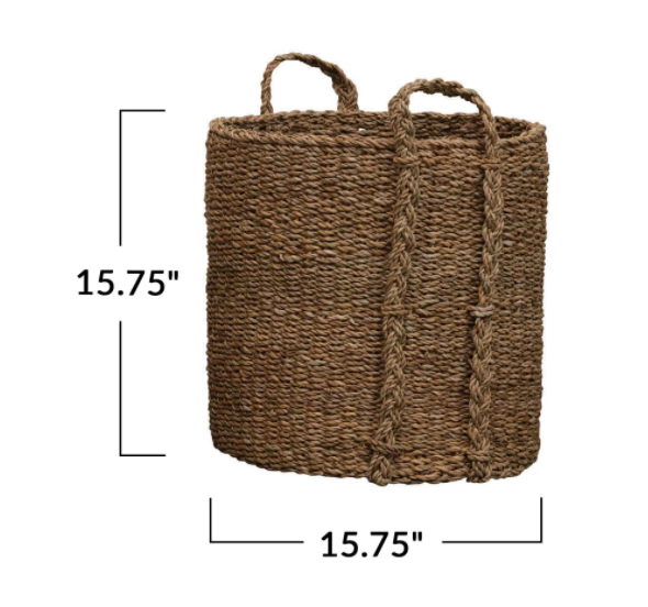 Hand-Woven Baskets w/ Handles | 3 Sizes