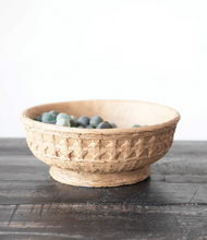 Load image into Gallery viewer, Decorative Cement Bowl/Planter w/Woven Design
