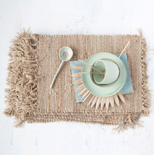 Load image into Gallery viewer, Jute Placemat w/Tassels
