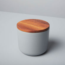 Load image into Gallery viewer, Stoneware Container w/ Acacia Lid | Slate
