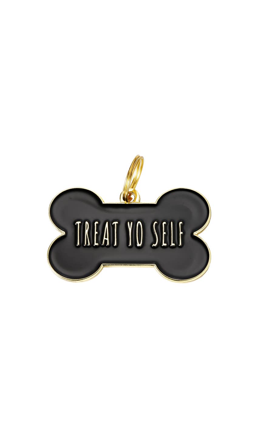 Treat Yo Self Pet Tag/Keychain | Black