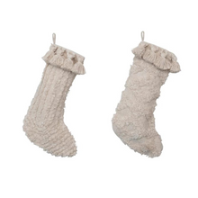 Load image into Gallery viewer, Tufting + Tassels Stocking | 2 Styles
