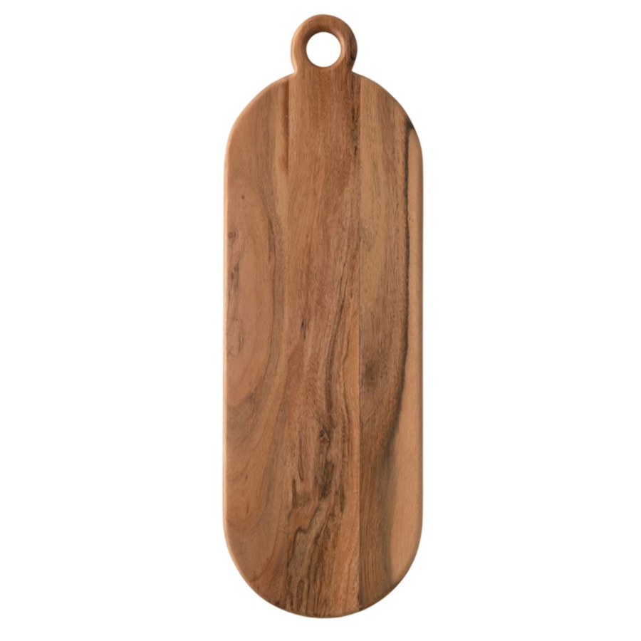 Acacia Wood Cheese/Cutting Board w/Handle