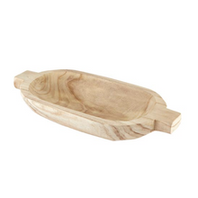 Load image into Gallery viewer, Paulownia Double Handle Bowl | Natural
