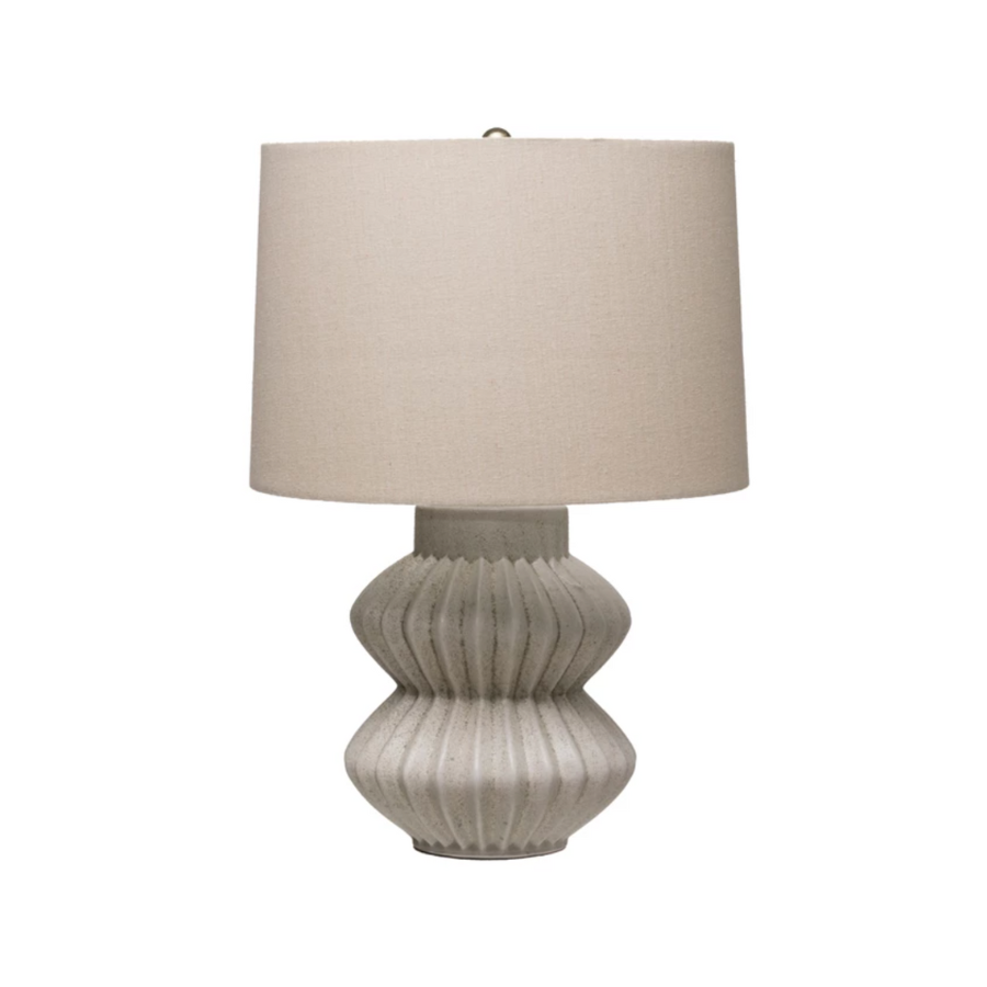 Fluted Cement Lamp
