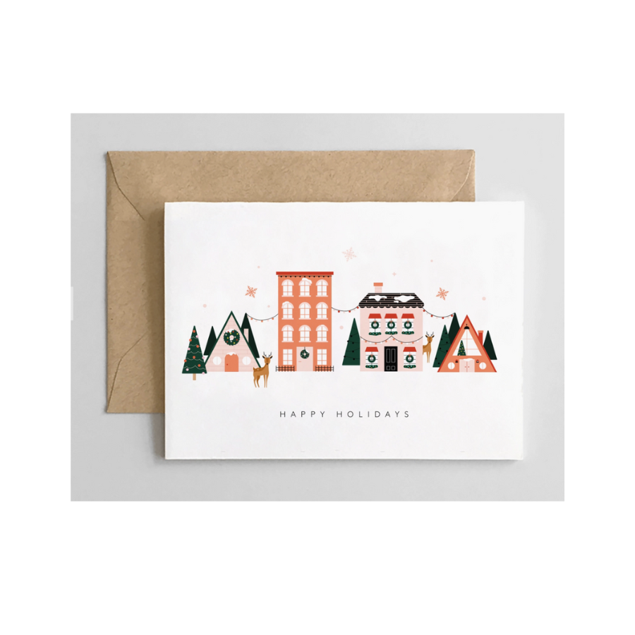 Mini Christmas Village Card
