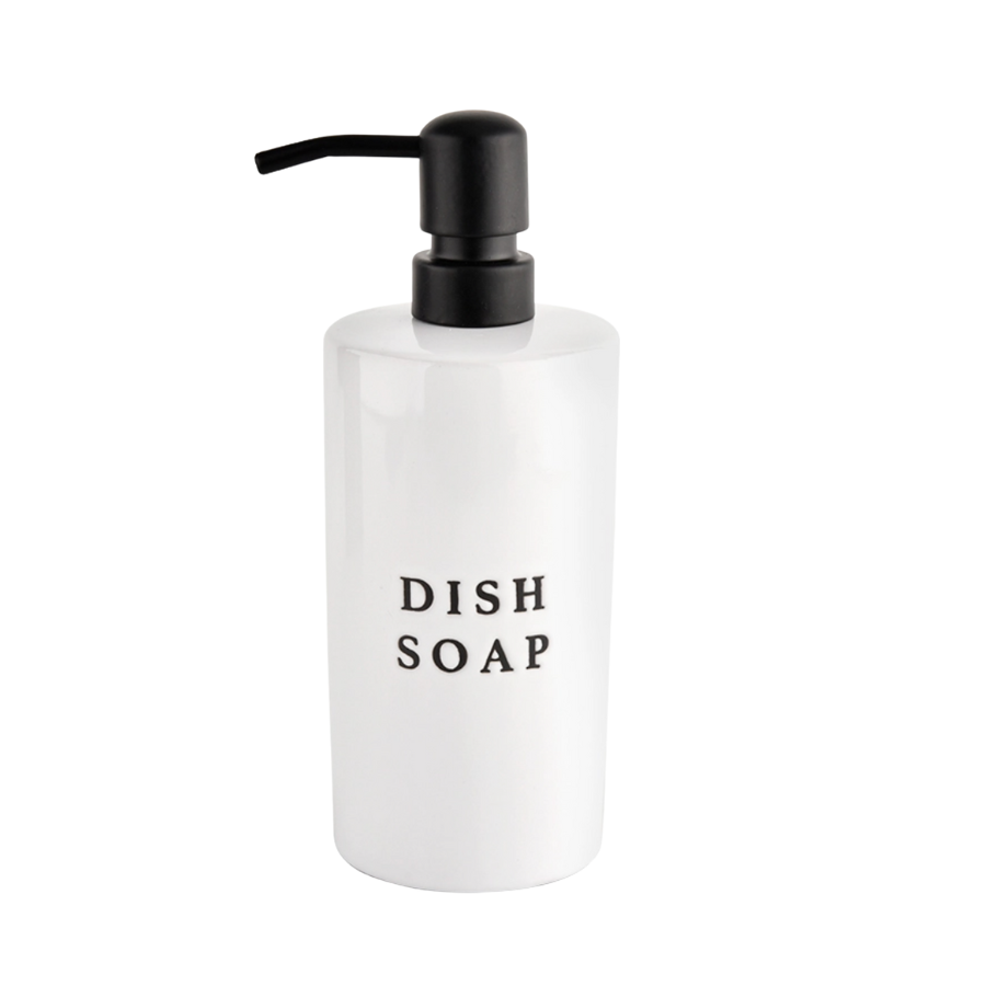 Stoneware Dish Soap Dispenser | White