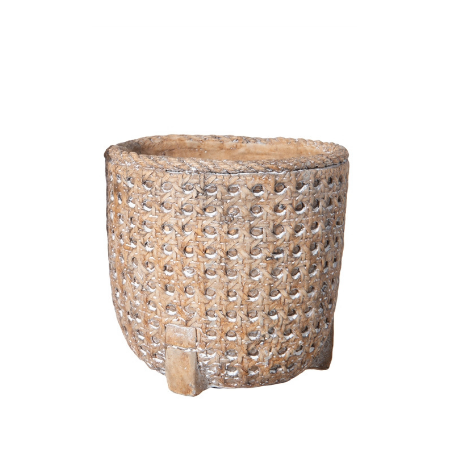 Terracotta Round Cross Weave Pot | 2 Sizes