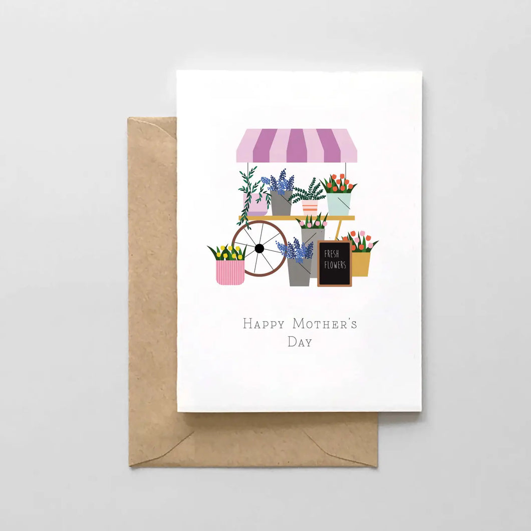Mother's Day Flower Cart Card