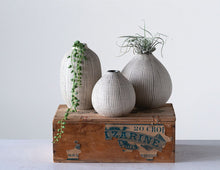 Load image into Gallery viewer, Stoneware Textured Vase | Set of 3
