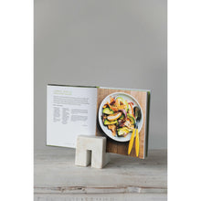 Load image into Gallery viewer, Square Marble Cookbook Stand/Bookend
