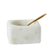 Load image into Gallery viewer, Marble Bowl w/Brass Spoon

