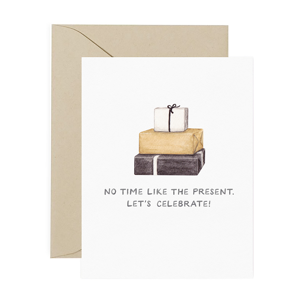 No Time Like The Present Holiday Card