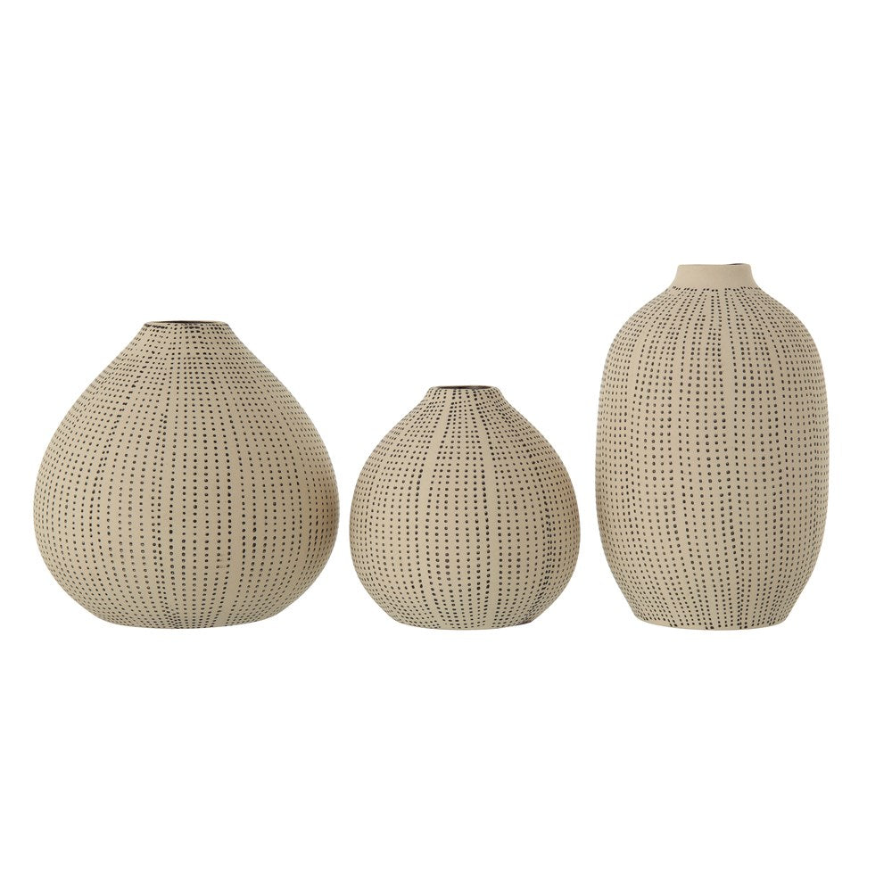 Stoneware Textured Vase | Set of 3