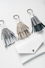 Load image into Gallery viewer, Tassel Keychain in Black Leather
