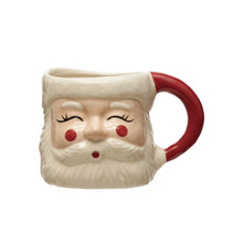 Load image into Gallery viewer, Stoneware Santa Mug
